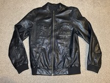 River Island Men’s Real Leather  Jacket Size Small