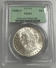 1898-O Morgan Silver Dollar PCGS MS63 in Old Green Holder, LOVELY