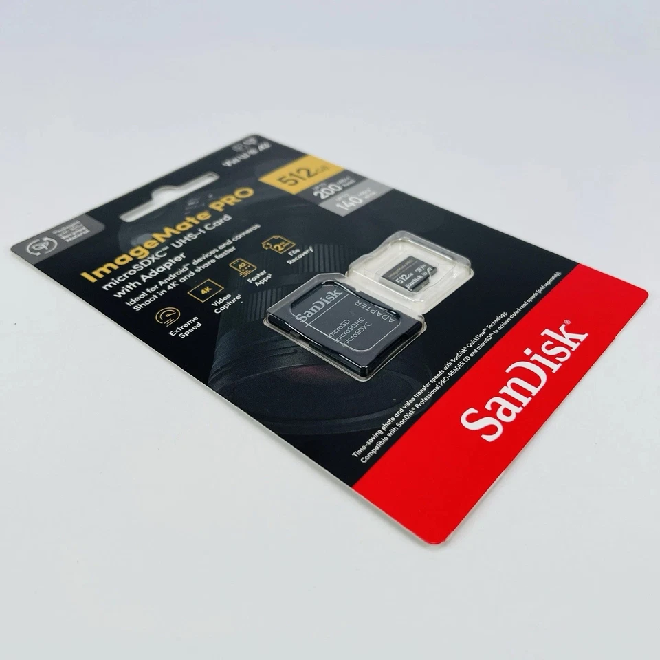 SanDisk SDSQXBD-512G-AW6KA 512GB ImageMate Pro microSDXC UHS-1 Memory Card - Image 4 of 4