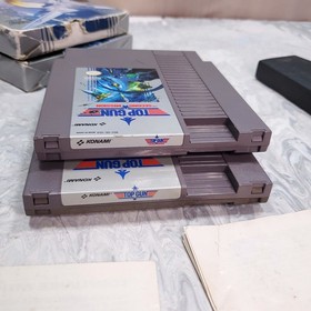 Top Gun 1 + 2 The Second Mission Set NES Carrito Funda Manual Completo en Caja CIB