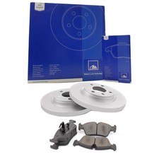ATE Satz Bremsbeläge + Bremsscheiben Voll hinten für Peugeot 407 Coupe 6C 