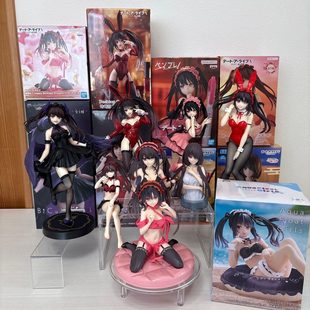 Lote de 9 figuras coleccionables Date A Live Kurumi Tokisaki 14+