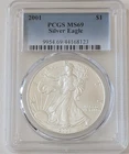 2001 SILVER EAGLE 1 OZ SILVER COIN PCGS MS69 SKU 9954.69/44168123