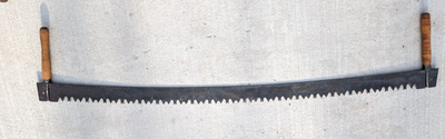 #ad WI Barn Antique Primitive 2 Two Man Crosscut Logging Saw 66quot; Blade Log Tool CX $110.00