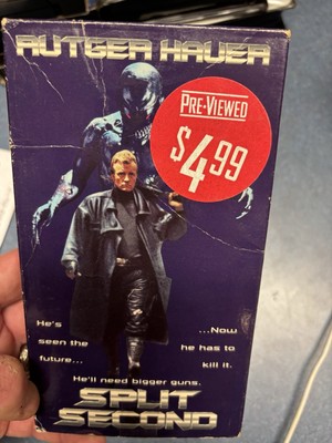 Split Second VHS Rutger Hauer Monster Horror SciFi Movie Cult Classic RARE
