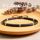 Natural Black Onyx 4mm Beads Healing Protection Crystal Men Women Bracelet Gift