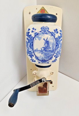 Vintage Coffee Grinder Original Dutch Ceramic Coffee Mill De Ve De Vecht Holland