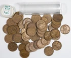 1932-P Lincoln Wheat Penny Roll of 50 Coins Fine-Extremely Fine (F/XF)