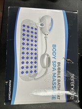 SereneLife PHSPAMT24HT Bubble Bath Mat Spa Massage Tub Mat Remote NEW Open Box