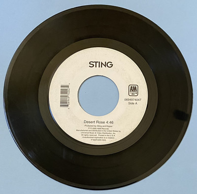 Sting '' Desert Rose / After the Rain Has Fallen '' 45 vinyl record