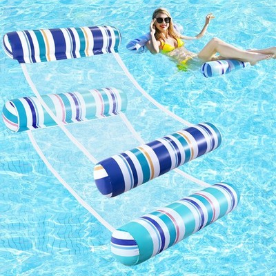 Pool Floats Adult  2 Pack Inflatable Pool Floats Hammock, MultiPurpose 4in1Po...