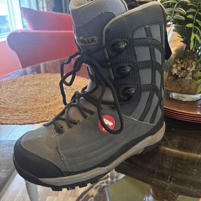 Vintage Y2K Airwalk Gray Free Riding Snowboarding Boots Men's Size 7 Women's 8 