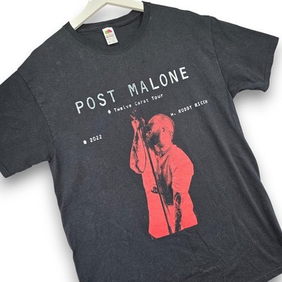 Post Malone Twelve Carat Tour T Shirt 2022 Black Mens Size Medium
