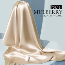 100 Mulberry Silk Pillowcase 22 Momme w/Hidden Zipper - Standard Queen