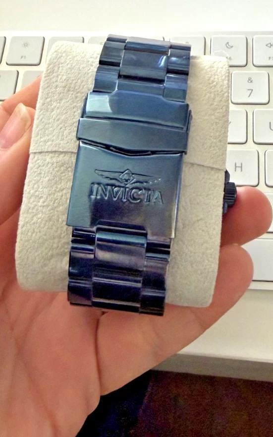 Reloj automático para hombre Invicta Pro Diver con esfera de abulón - 54 mm, azul (35341) Foto 2 de 4