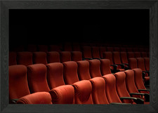 Cinema vintage sedili file incorniciato wall art poster quadro stampa tela