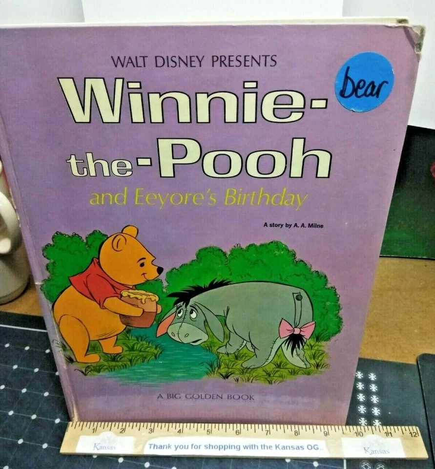 Walt Disney 1965 Winnie The Pooh and Eeyore's Birthday Big Golden Giant Book - Изображение 4 из 4