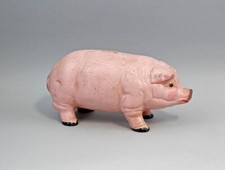 Figurine Tirelire Cochon En Fer Rustique Grand 27x10x13cm