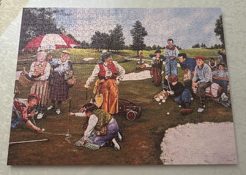 Ceaco Puzzle 750 Pieces Pre Owned Measuring the Distance Fun Golf Ladies - Picture 2 of 6