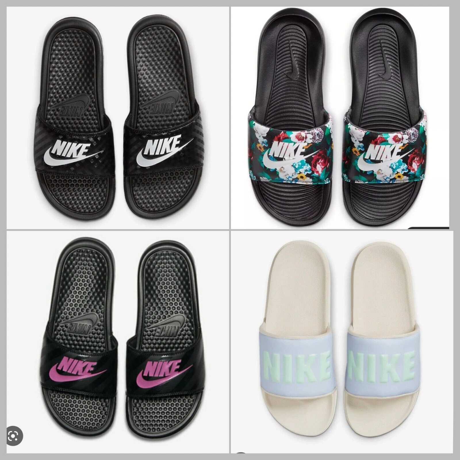 NIKE Victory One scivoli piscina swoosh logo donna taglia 10 blu