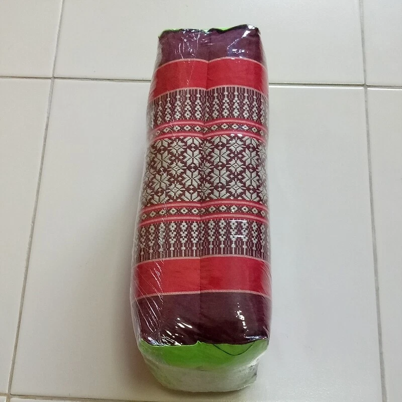 Cojín de almohada de algodón tailandés yoga reposacabezas meditación KAPOK 100 % relleno Foto 3 de 4