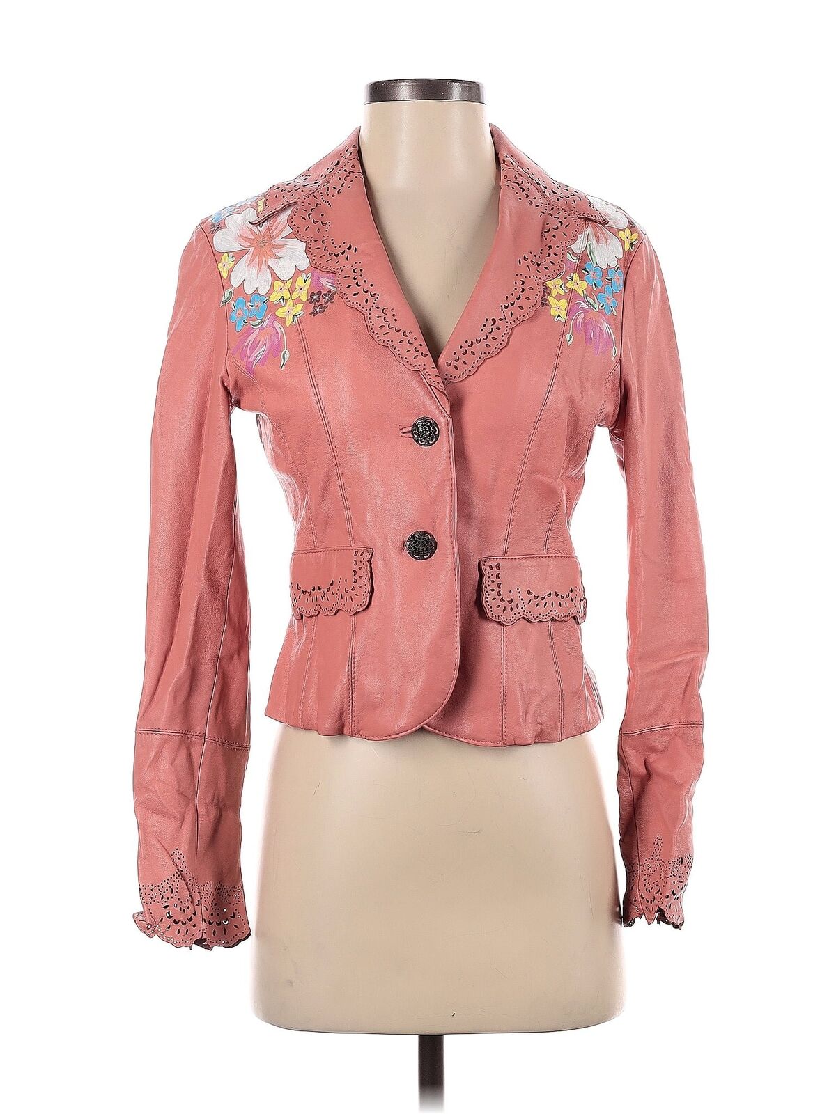 Wilsons Leather Women Pink Leather Jacket XS - image 1