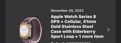 Apple Watch Series 8 GPS Cellular 41mm Gold Stainless Steel Starlight