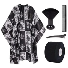 Capa de peluquería profesional para cortar el cabello con cepillo para el cuell