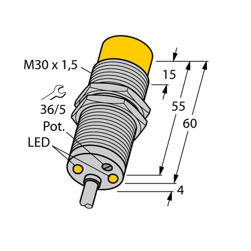 A● TURCK DNI20U-M30-AP4X2 1582233 Inductive sensor PNP - 第 1/4 張圖片