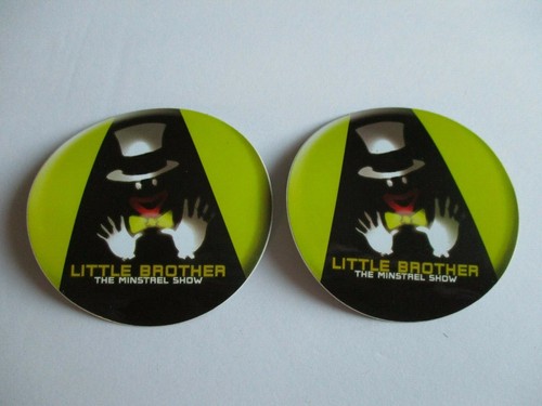 Adesivo promozionale decalcomania vinile little brother 3" set rotondo di 2