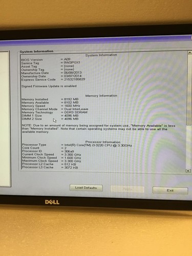 DELL OPTIPLEX 3010 DT i3 3220 3.30 Ghz 3rd Gen Computer w/8GB RAM,DVDRW,NoHD,QTY - Bild 12 von 15