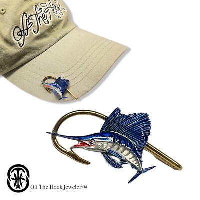Sailfish Hookit   Sailfish hat clip - Sailfish Hat Pin - Brim Clip