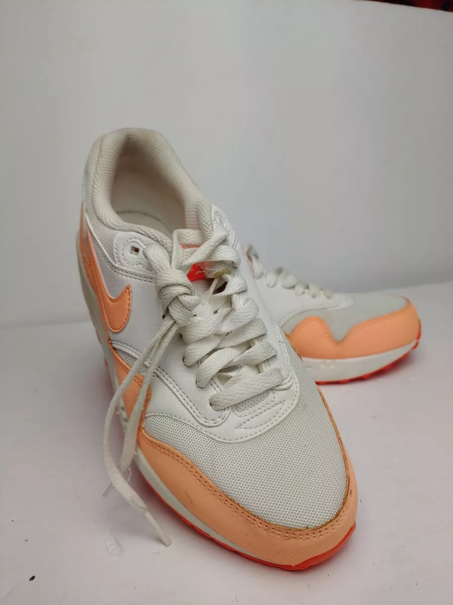 Nike Air Max 1 Essential Women&#039;s Sz 7.5 Pre-Owned 599820 114 Cream/Lava | eBay