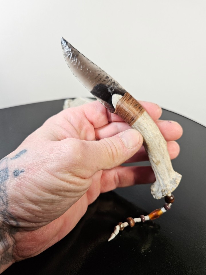Stunning Sharp Obsidian Knife~Bushcraft Primitive~Worldwide Artist ...