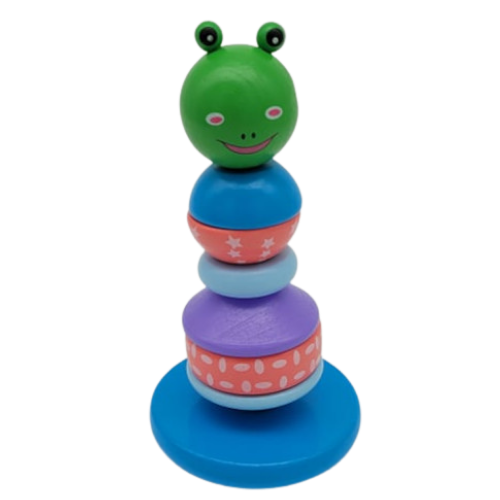 Wooden Animal Stack Tower Frog - Picture 1 of 1