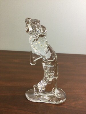 VINTAGE Etched WATERFORD CRYSTAL MALE GOLFER /w CLUB FIGURINE | eBay