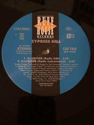 Cypress Hill Illusions VG+ Promo 12-inch Vinyl 1995 Radio Edit Single Record