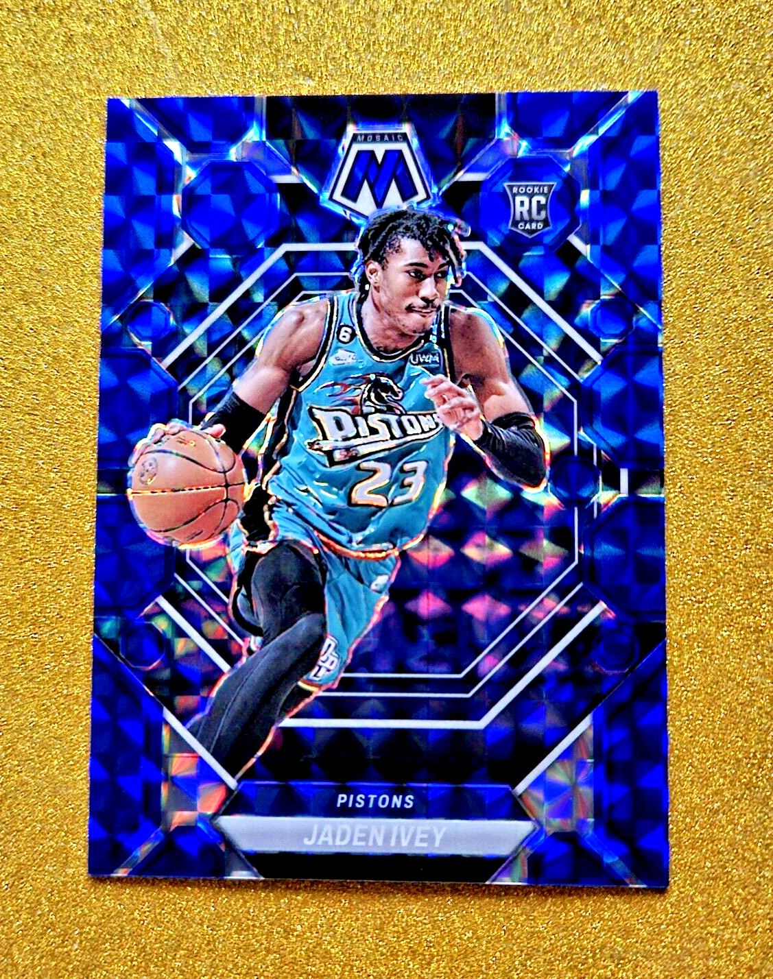 2022-23 Panini Mosaic Blue Prizm /199 Jaden Ivey Rookie Color Match RC #216 Mint