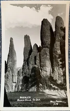 RPPC South Dakota SD Badlands Needles Bad Lands Rapid City C1930s Bell