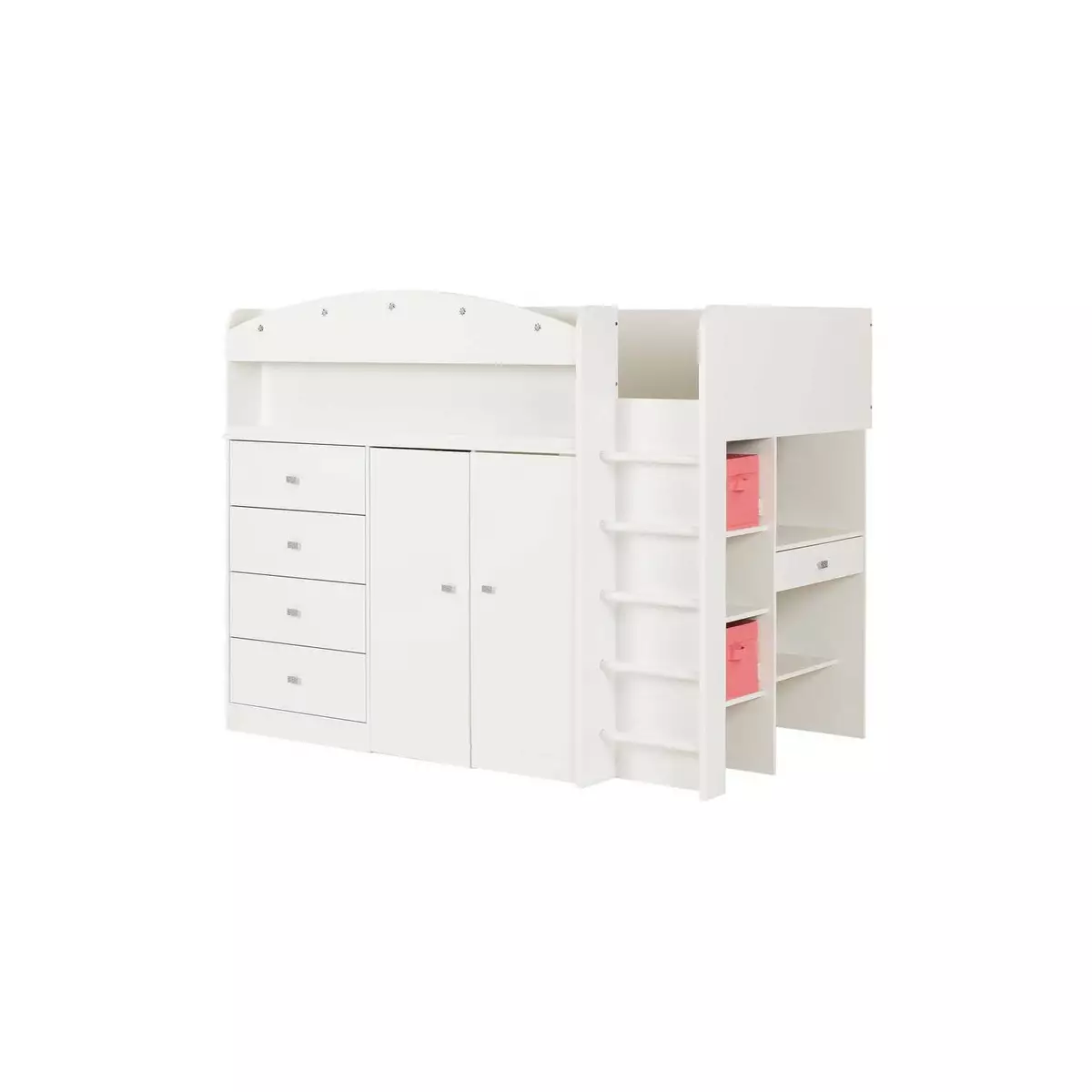 South shore tiara twin loft bed with desk online