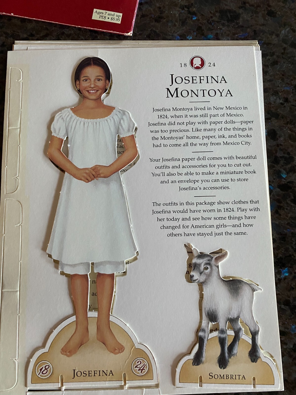 Josefina PAPER DOLLS Pleasant Company American Girl Pastimes retired!