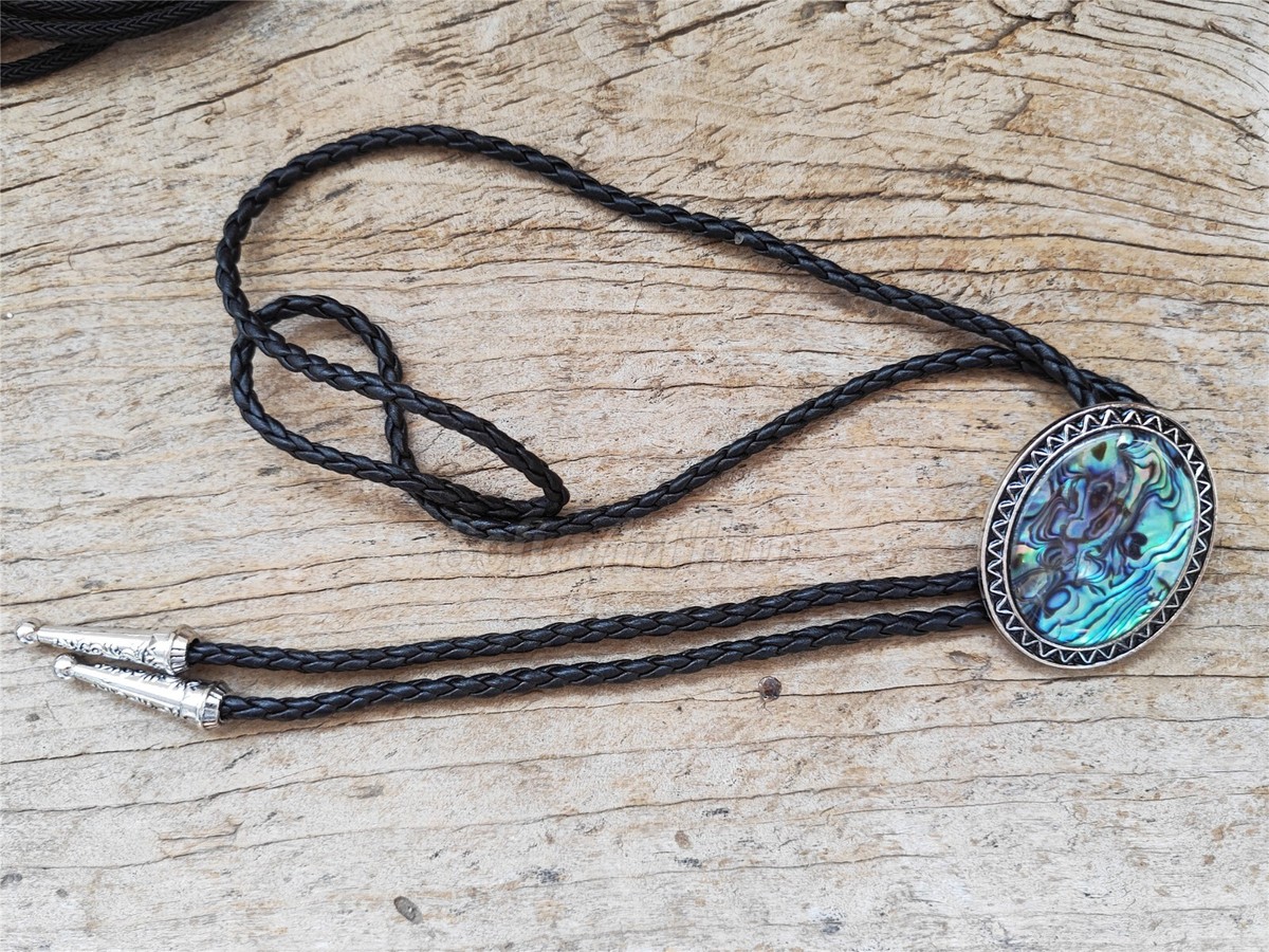 Collier De Type Bola/Bolo En Coquille D'Abalone - Style Western, Pour Homme Et Femme - Neuf Avec étiquettes