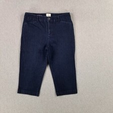 St. John's Bay Size 10 Crop Women's Jeans Trouser Denim Stretch Dark Wash