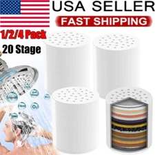 1-4 X 20 Stage Shower Filter Universal Replacement Cartridge Hard Water Purifier