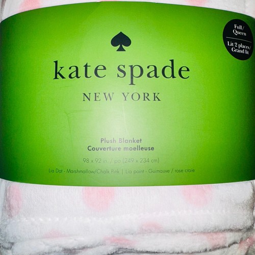 Manta de felpa Kate Spade completa/queen: cerezas, lunares, gris floral 98"x92" - Imagen 5 de 25