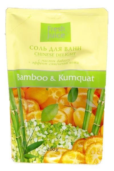 Bath SALT Bamboo & Kumquat Chinese Delight 200g Fresh Juice 6434