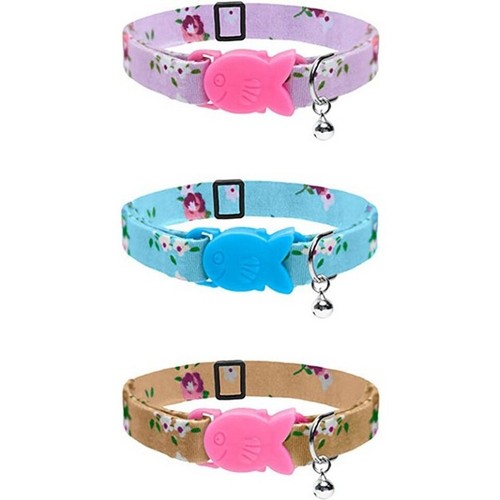 Cat Circus Vintage Collar with Safety Buckle and Bell - Kitten Assorted Colour - 第 1/1 張圖片