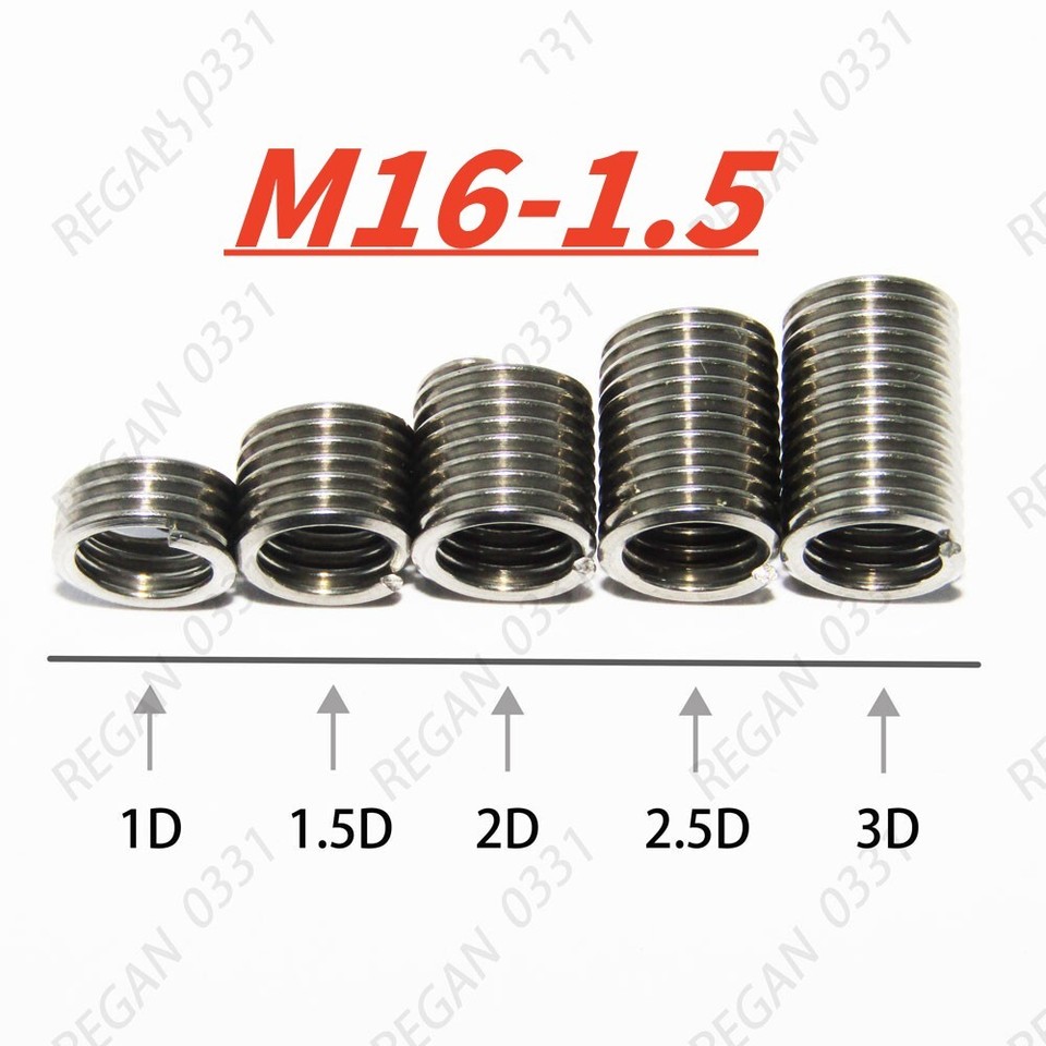 Metric thin pitch Helicoil Threaded Inserts M6 M7 M8 M10 M12 M14 M16 ...