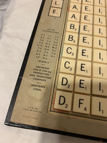 UNGLAUBLICH SELTEN ca. 1954/55 Selchow & Righter #71 Deluxe Plattenspieler Scrabble - Bild 5 von 8