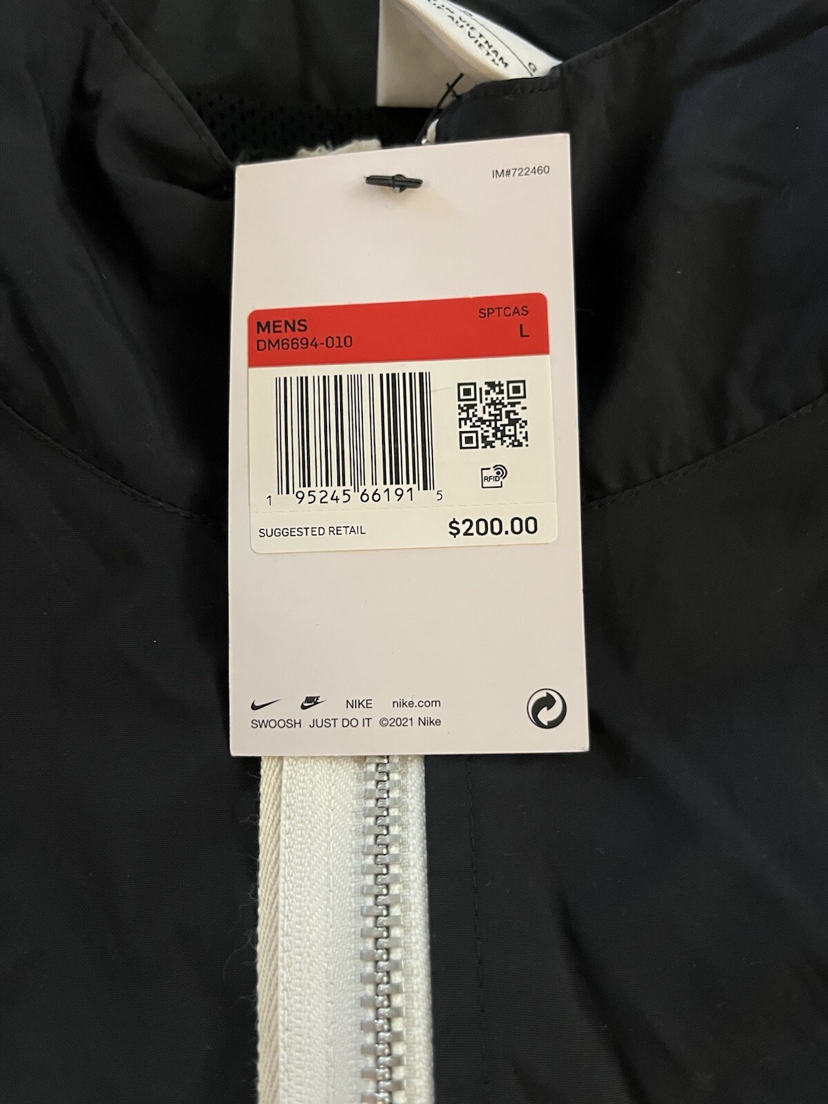 Nike Men's Lined M65 Jacket DM6694-010 - Size Large, Black Activewear image 3